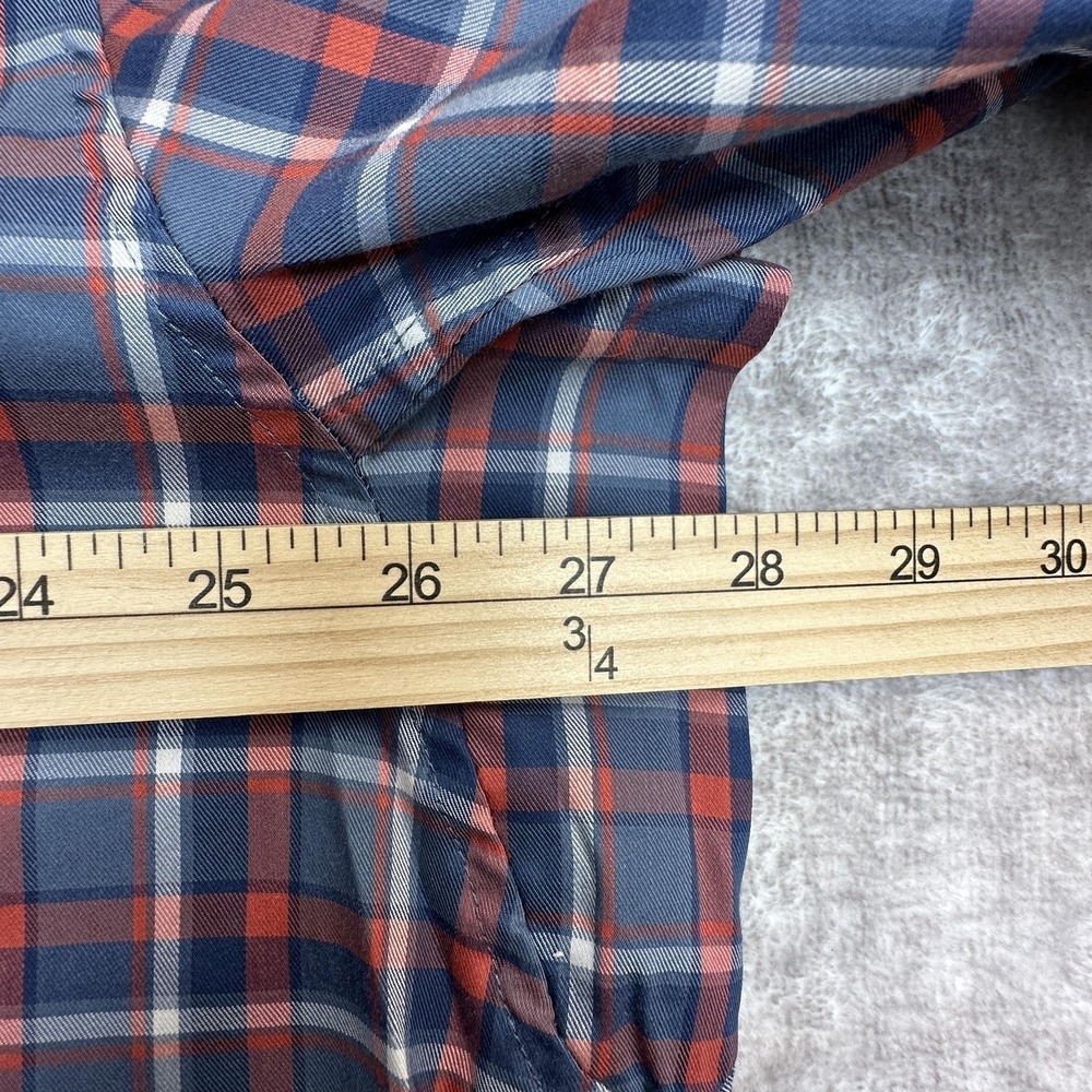 Duluth Trading Co Shirt Mens 2XL Blue Plaid Stretch Button Down Long Sleeve - Picture 10 of 11